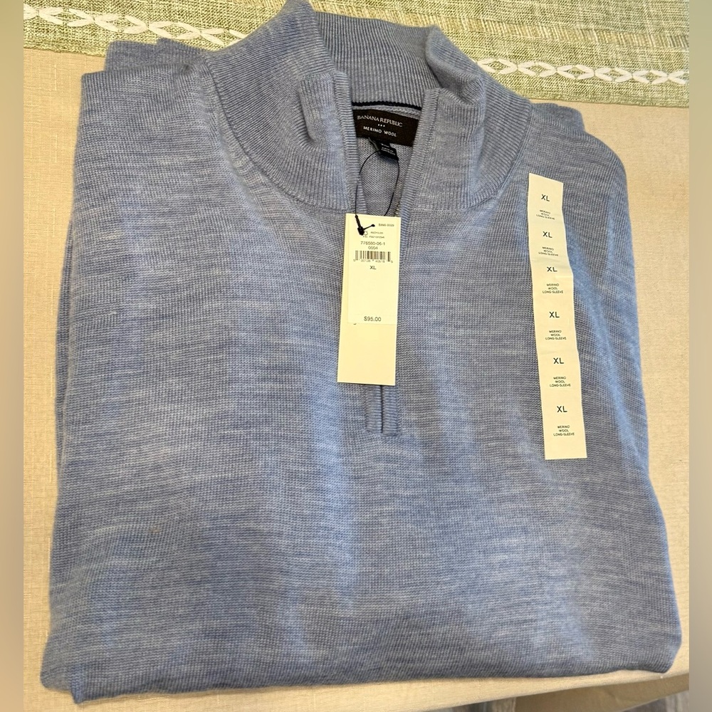 Banana Republic Men's Merino Half-Zip Sweater
